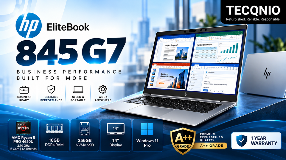 HP EliteBook 845 G7 Refurbished Laptop: Enterprise Performance at an Affordable Price