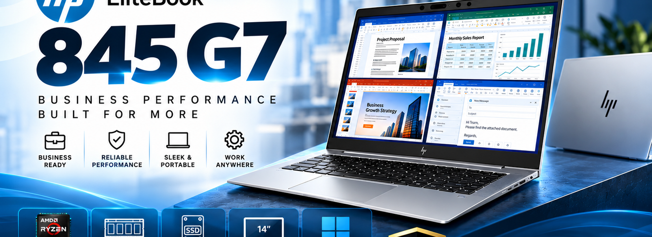 HP EliteBook 845 G7 Refurbished Laptop: Enterprise Performance at an Affordable Price